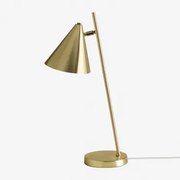 Lampa Stołowa Z Metalu Divone Złoto - Sklum