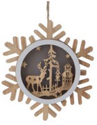 Drewniana dekoracja świąteczna do zawieszenia, 12 cm