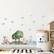 Naklejki na ścianę - Niedźwiedź, lis i zając