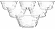 Altom Zestaw 6 misek szklanych Snowflakes 13 cm, 400 ml