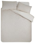 Szarobeżowa pościel dwuosobowa żakardowa 200x200 cm Corded Leaves – Catherine Lansfield