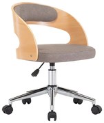 Tapicerowany fotel obrotowy retro taupe T4-F82