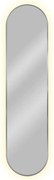 Srebrne wąskie lustro led 155x40 cm T4-Z33