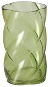 Wazon szklany z połyskiem CURVO, 20 cm