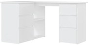 Białe Komputerowe Biurko Narożne W5-M30