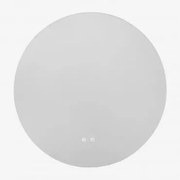 Okrągłe Lustro Ścienne Ø70 Cm Do Łazienki Z Oświetleniem Led I Funkcją Przeciwmgielną Riben Transparent - Sklum