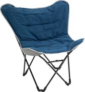 Outsunny Krzesło campingowe Składane Lekka rama stalowa Antypoślizgowe nogi Niebieski 88x74x84 cm Wygodne i stabilne | Aosom PL