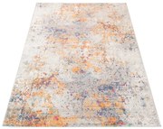 Szaro-pomarańczowy dywan postarzany W8-F30