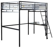 Łóżko antresola CASUAL II  140 × 190 - blat biurka - antracytowy