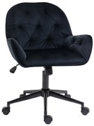 Vinsetto Ergonomiczny fotel wypoczynkowy z miękką regulacją czarnym metalem aksamitnym