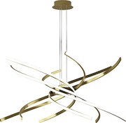 Top Light Tornado 69W 4450LM 1163/S80 Polerowany złoty nowoczesny żyrandol LED