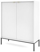 Komoda MILONA 2D 104 cm biała mat PIASKI Meble