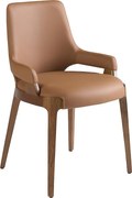 Brązowe krzesło ze sztucznej skóry 4136 ANGEL CERDA