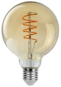 Rabalux Żarówka dekoracyjna LED filament ze skręcocym żarnikiem, bursztynowy, E27, G95, 4 W, 350 lm