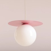 Nowoczesna lampa wisząca Loop L w kolorze różowym