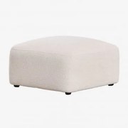 Pufa Tapicerowana Bastian Gruba Biała Szenila - Sklum