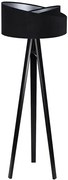 Czarna asymetryczna lampa stojąca H7-P64