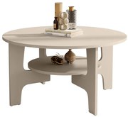 Okrągły kaszmirowy kawowy stolik D3-R44
