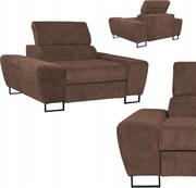 Fotel wypoczynkowy Savio salon Family meble brąz sztruks reg zagłówek