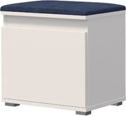 Szafka na buty z siedziskiem SINGAPUR 50 biała/granatowa MEBLOWA 1