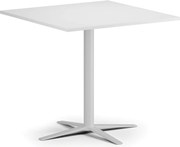 Stolik kawowy AURA, 60x60 cm, biała podstawa, biały