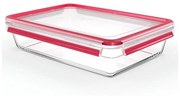 Tefal - Pojemnik na jedzenie 3 l MSEAL GLASS czerwony/szkło