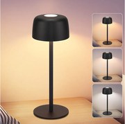 NETTLIFE Bezprzewodowa lampa stołowa LED, lampka nocna z płynnym przyciemnianiem i baterią