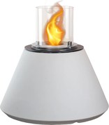 STROMBOLI Kominek bioetanolowy Pearl White, wolnostojący, do użytku wewnątrz i na zewnątrz, śr. 60 x wys. 56