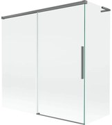 Mexen Rox L parawan nawannowy 2-skrzydłowy rozsuwany 160 + 75 x 150 cm, transparent, gun metal - 8C9L-160-075-95-00