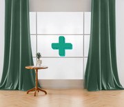 Zasłony zaciemniające VELVET miętowe 140x250 cm (2 szt.), metalowe kółka