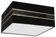 Lampa sufitowa, czarna, kwadratowa Kwadrat ULTIMO BLACK 2xE27