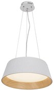 Biało-naturalna lampa wisząca LED z metalowym kloszem ø 45 cm Umbria – Candellux Lighting