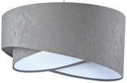Szaro-biała lampa wisząca welurowa - 8X EX974 K3-M10