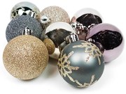 Zestaw ozdób świątecznych w różnych kolorach, 44 elementy