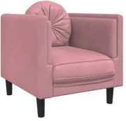 Różowy fotel z okrągłą poduszką Z2-Z58