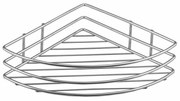 AQUALINE 37005 Chrom line druciana półka narożna, pojedyncza, srebrny