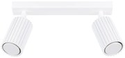 Listwa oświetleniowa 2-punktowa KARBON 2L biała ryflowana SOLLUX  LIGHTING