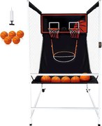 Obręcz do Koszykówki SucceBuy Podwójny Strzał do Gry w Koszykówkę w Pomieszczeniach dla 2 Graczy i 5 Piłek