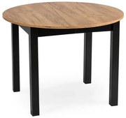 Stół okrągły z rozkładanym blatem dąb craft czarny + Z1-M55