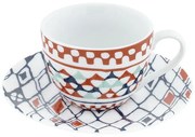 Zestaw 6 porcelanowych filiżanek ze spodkami Villa Altachiara Goji