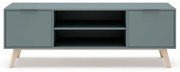 Szarozielona szafka pod TV 140x53x40 cm Pisco – Marckeric