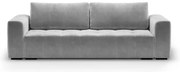 Jasnoszara aksamitna rozkładana sofa Milo Casa Luca