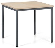 Stół jadalniany TRIVIA, 80x80 cm, ciemnoszara podstawa, brzoza