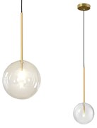 Lampa Sufitowa Wisząca Szklana Kula ZŁOTA 15cm APP1680-1CP
