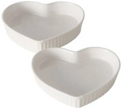 Ceramiczne formy do pieczenia w kształcie serca, 2 sztuki