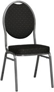 Czarne sztaplowane krzesło bankietowe N4-K05