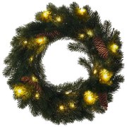 Solight 1v239 Świąteczny wieniec LED 15 diod LED, ciepła biała, śr. 40 cm