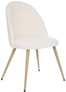 Krzesło skandynawskie białe SLANO, tapicerowane, bez podłokietników