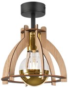 Żyrandol natynkowy LANDO 1xE27/15W/230V dąb