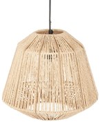 Lampa sufitowa etniczna, atrakcyjne oświetlenie wiszące z kloszem, gwint E27